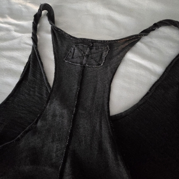NWT Free People Lo Lo Washed Black Boho Coastal Vacation Swing Tank Oversized S - Picture 13 of 14